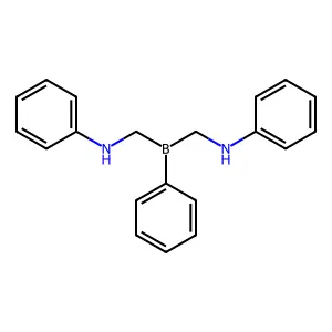 BENZENAMINE, N,N'-((PHENYLBORYLENE)BIS(METHYLENE))BIS- structure