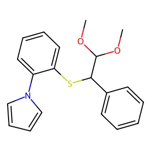 1-[2-(2,2-dimethoxy-1-phenylethyl)sulfanylphenyl]pyrrole structure