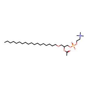 (2-acetyloxy-3-octadecoxypropyl) 2-(trimethylazaniumyl)ethyl phosphate structure