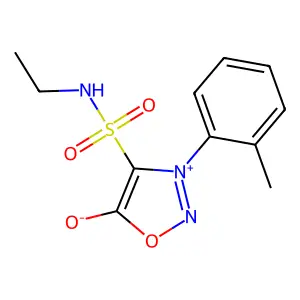 1,2,3-Oxadiazolium, 4-((ethylamino)sulfonyl)-5-hydroxy-3-(3-methylphenyl)-, inner salt structure