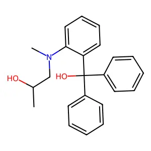 1-[2-[hydroxy(diphenyl)methyl]-N-methylanilino]propan-2-ol structure