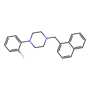 1-(2-fluorophenyl)-4-(naphthalen-1-ylmethyl)piperazine structure