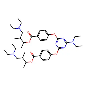 [4-(diethylamino)-3-methylbutan-2-yl] 4-[[4-(diethylamino)-6-[4-[4-(diethylamino)-3-methylbutan-2-yl]oxycarbonylphenoxy]-1,3,5-triazin-2-yl]oxy]benzoate structure