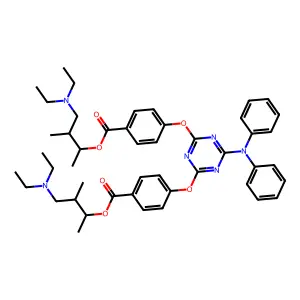[4-(diethylamino)-3-methylbutan-2-yl] 4-[[4-[4-[4-(diethylamino)-3-methylbutan-2-yl]oxycarbonylphenoxy]-6-(N-phenylanilino)-1,3,5-triazin-2-yl]oxy]benzoate structure