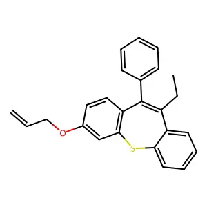 DIBENZO(b,f)THIEPIN, 3-(ALLYLOXY)-10-ETHYL-11-PHENYL- structure