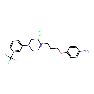 Benzenamine, 4-(3-(4-(3-(trifluoromethyl)phenyl)-1-piperazinyl)propoxy)-, dihydrochloride structure