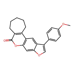 11-(4-methoxyphenyl)-2,3,4,5-tetrahydrocyclohepta[c]furo[3,2-g]chromen-6(1H)-one structure