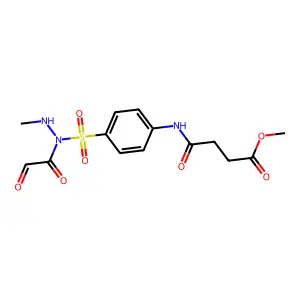 Butanoic acid, 4-((4-((((methylamino)oxacetyl)amino)sulfonyl)phenyl)amino)-4-oxo-, methyl ester structure