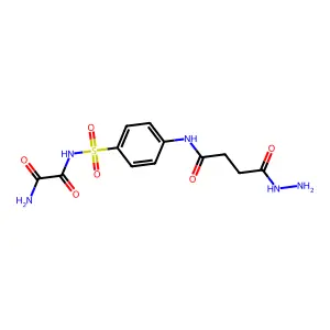 Butanoic acid, 4-((4-(((aminooxacetyl)amino)sulfonyl)phenyl)amino)-4-oxo-, hydrazide structure