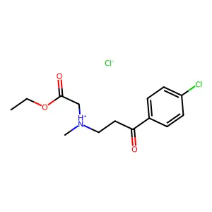 Glycine, N-(3-(4-chlorophenyl)-3-oxopropyl)-N-methyl-, ethyl ester, hydrochloride structure