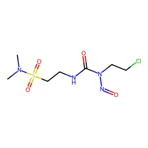 1-(2-chloroethyl)-3-[2-(dimethylsulfamoyl)ethyl]-1-nitrosourea structure