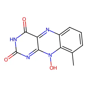 10-hydroxy-9-methylbenzo[g]pteridine-2,4-dione structure