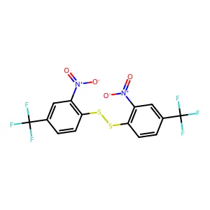 Disulfide, bis[2-nitro-4-(trifluoromethyl)phenyl] structure