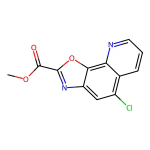 methyl 5-chloro-[1,3]oxazolo[4,5-h]quinoline-2-carboxylate structure