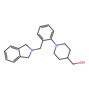 [1-[2-(1,3-dihydroisoindol-2-ylmethyl)phenyl]piperidin-4-yl]methanol structure