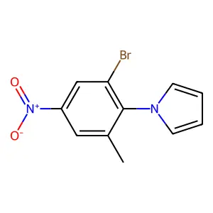 1-(2-bromo-6-methyl-4-nitrophenyl)-1H-pyrrole structure