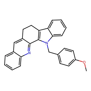 13-[(4-methoxyphenyl)methyl]-5,6-dihydroindolo[3,2-c]acridine structure