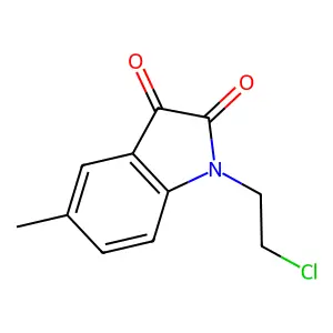1-(2-Chloroethyl)-5-methylindoline-2,3-dione structure