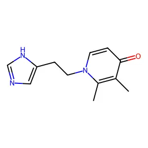 1-[2-(1H-imidazol-5-yl)ethyl]-2,3-dimethylpyridin-4-one structure