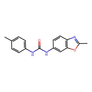 1-(2-methyl-1,3-benzoxazol-6-yl)-3-(4-methylphenyl)urea structure