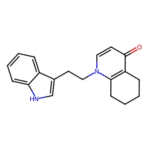 1-[2-(1H-indol-3-yl)ethyl]-5,6,7,8-tetrahydroquinolin-4-one structure