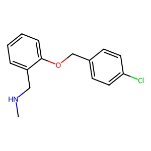 1-{2-[(4-chlorobenzyl)oxy]phenyl}-N-methylmethanamine structure