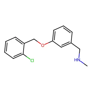 1-{3-[(2-chlorobenzyl)oxy]phenyl}-N-methylmethanamine structure