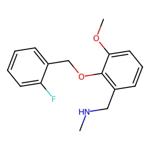 1-[2-[(2-fluorophenyl)methoxy]-3-methoxyphenyl]-N-methylmethanamine structure