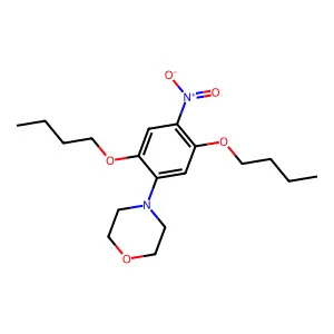 4-(2,5-Dibutoxy-4-nitrophenyl)morpholine structure