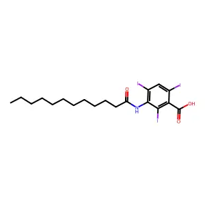 BENZOIC ACID, 3-LAURAMIDO-2,4,6-TRIIODO- structure