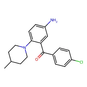[5-amino-2-(4-methylpiperidin-1-yl)phenyl]-(4-chlorophenyl)methanone structure