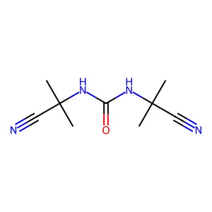 1,3-bis(2-cyanopropan-2-yl)urea structure