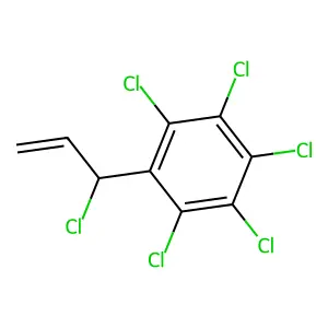 1,2,3,4,5-pentachloro-6-(1-chloroprop-2-enyl)benzene structure