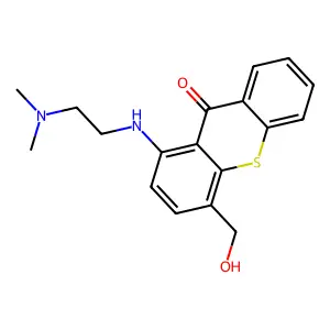 1-[2-(dimethylamino)ethylamino]-4-(hydroxymethyl)thioxanthen-9-one structure