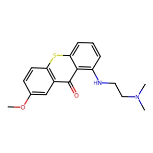 1-[2-(dimethylamino)ethylamino]-7-methoxythioxanthen-9-one structure