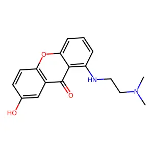 1-[2-(dimethylamino)ethylamino]-7-hydroxyxanthen-9-one structure