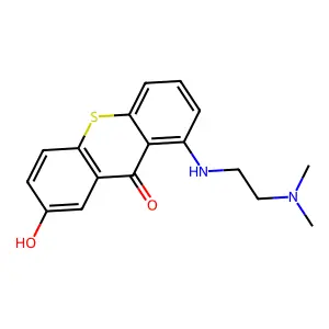 1-[2-(dimethylamino)ethylamino]-7-hydroxythioxanthen-9-one structure