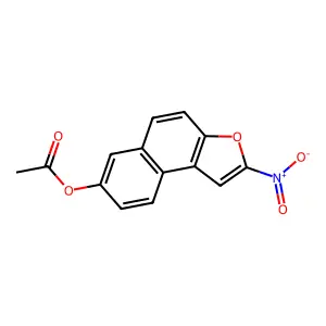 NAPHTHO(2,1-b)FURAN-7-OL, 2-NITRO-, ACETATE (ester) structure
