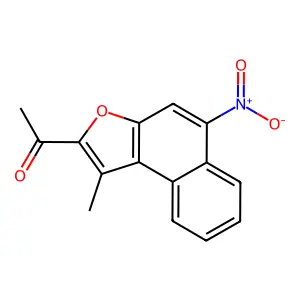 1-(1-methyl-5-nitrobenzo[e][1]benzofuran-2-yl)ethanone structure