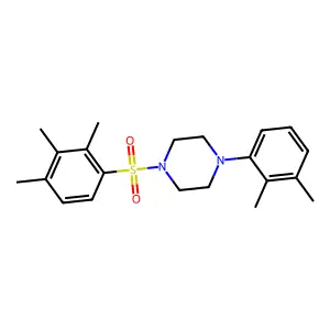 1-(2,3-dimethylphenyl)-4-(2,3,4-trimethylphenyl)sulfonylpiperazine structure