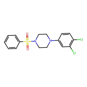 1-(3,4-dichlorophenyl)-4-(phenylsulfonyl)piperazine structure