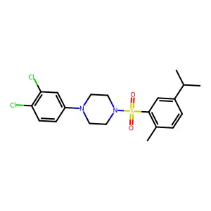 1-(3,4-dichlorophenyl)-4-(2-methyl-5-propan-2-ylphenyl)sulfonylpiperazine structure