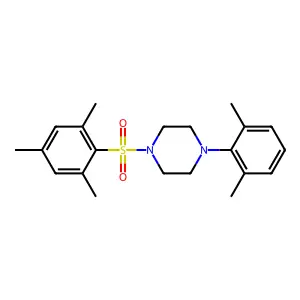1-(2,6-dimethylphenyl)-4-(2,4,6-trimethylphenyl)sulfonylpiperazine structure