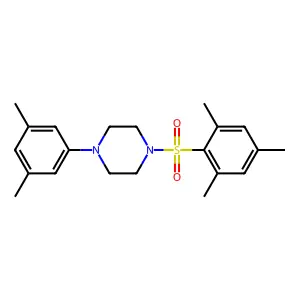 1-(3,5-dimethylphenyl)-4-(2,4,6-trimethylphenyl)sulfonylpiperazine structure
