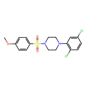1-(2,5-dichlorophenyl)-4-(4-methoxyphenyl)sulfonylpiperazine structure