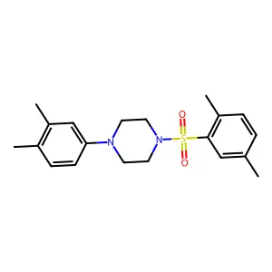 1-(2,5-dimethylbenzenesulfonyl)-4-(3,4-dimethylphenyl)piperazine structure
