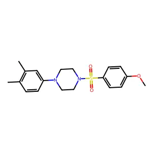 1-(3,4-dimethylphenyl)-4-(4-methoxyphenyl)sulfonylpiperazine structure
