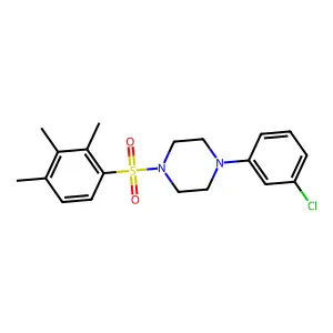 1-(3-chlorophenyl)-4-(2,3,4-trimethylphenyl)sulfonylpiperazine structure