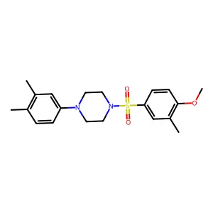 1-(3,4-dimethylphenyl)-4-(4-methoxy-3-methylphenyl)sulfonylpiperazine structure