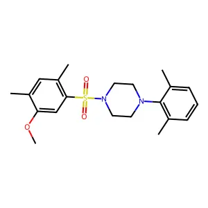 1-(2,6-dimethylphenyl)-4-(5-methoxy-2,4-dimethylphenyl)sulfonylpiperazine structure